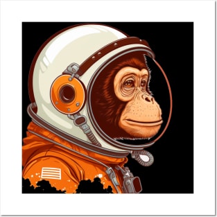 Monkey Astronaut Posters and Art